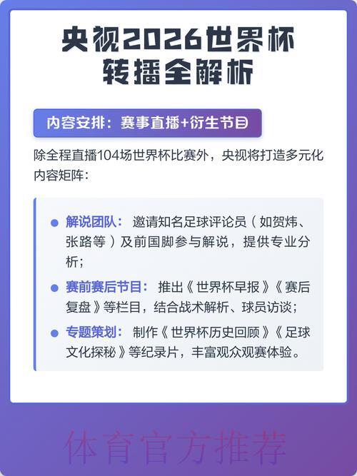 2026世界杯网络直播观看全攻略 2026世界杯网络直播观看全攻略